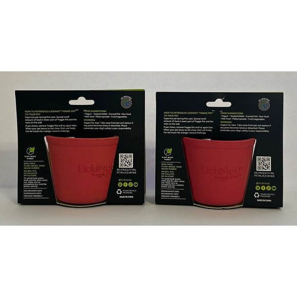 TWO LickiMat Yoggie Pots XS - XL For Dogs Reduce Stress & Boredom Entertain Pets - Picture 2 of 6